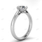 Round Solitaire Moissanite Engagement Ring  customdiamjewel   