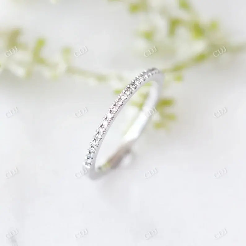 Micro Paved Diamond Thin Eternity Wedding Ring  customdiamjewel   