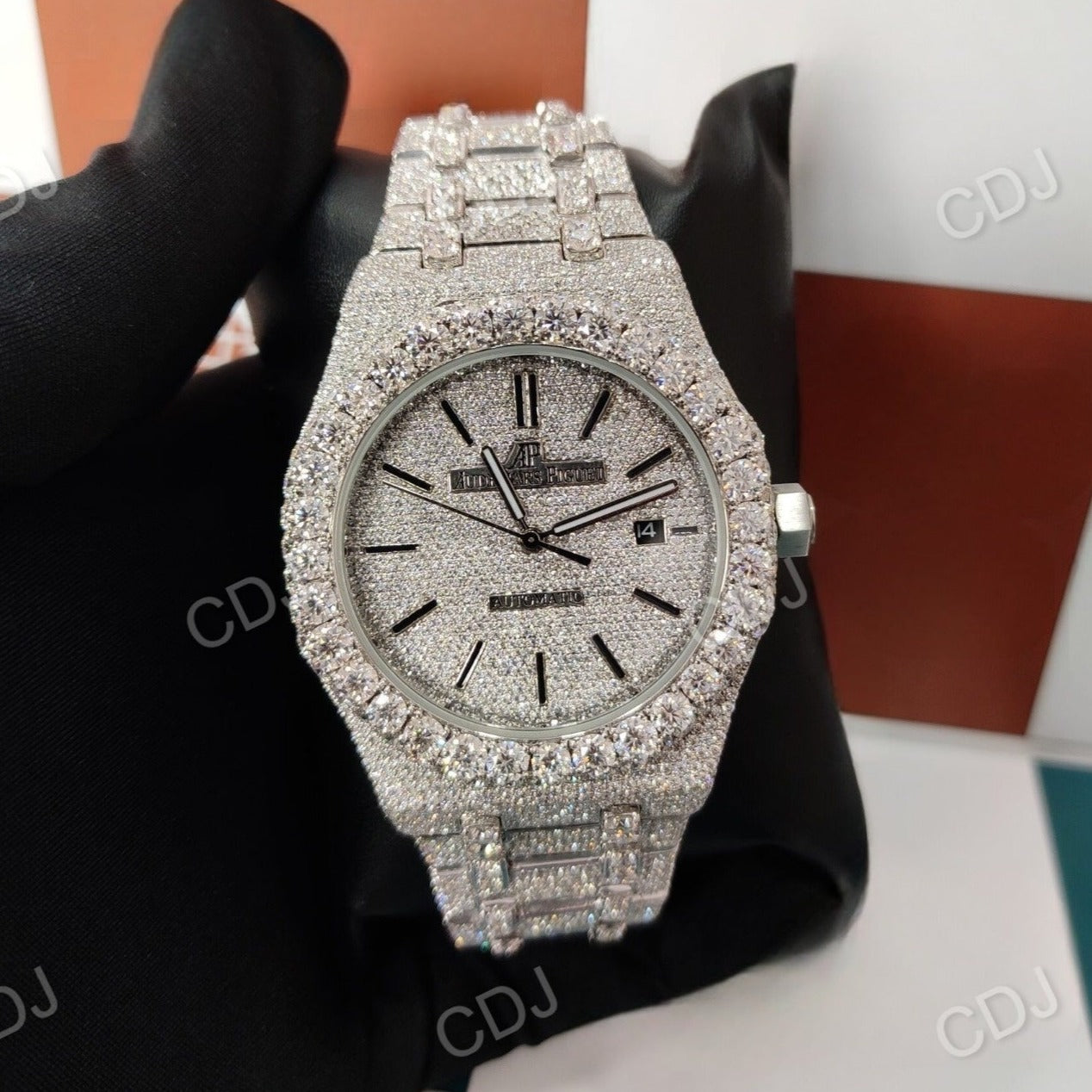 Men's Luxury Diamond AP Quartz Watch (30 to 32 CTW Approx.)  customdiamjewel   