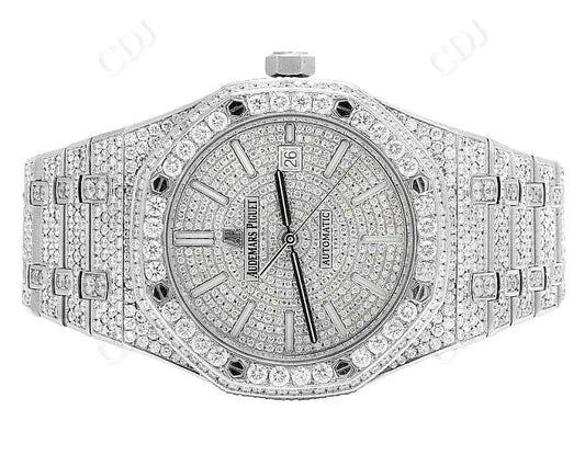 Stainless Steel Luxury AP Fully Diamond Watch (22.5 CTW)  customdiamjewel   