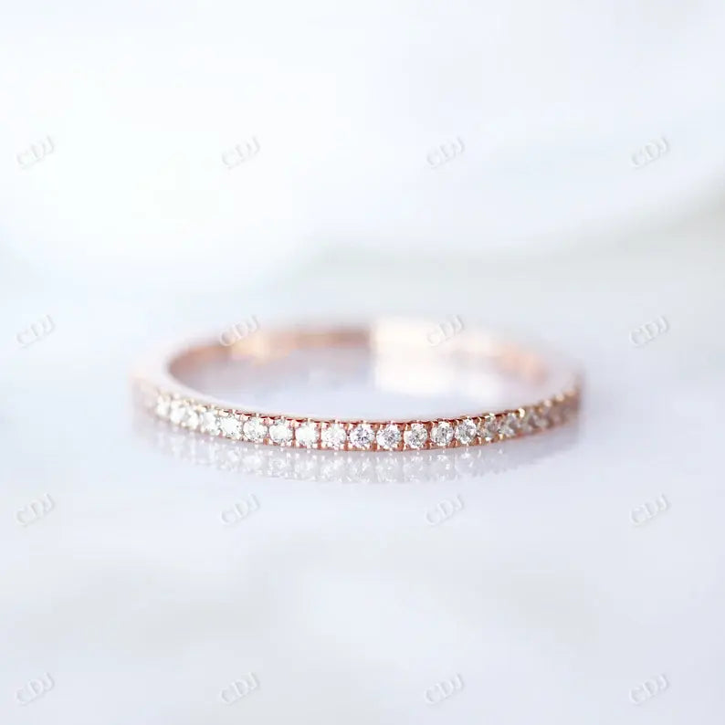 Micro Paved Diamond Thin Eternity Wedding Ring  customdiamjewel   