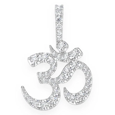 0.66CTW Ohm Diamond Pendant  customdiamjewel   