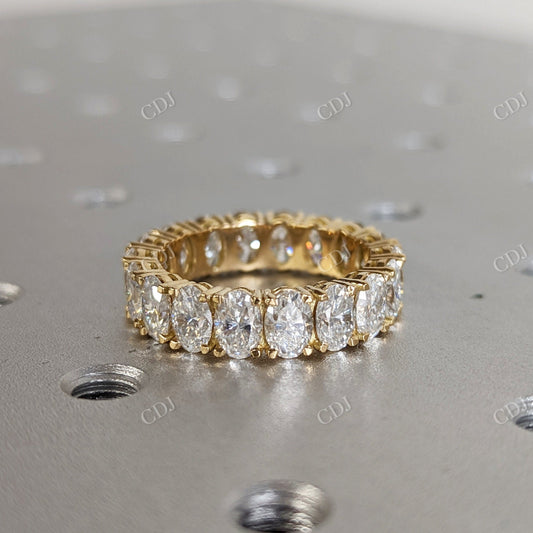 7.00CTW Oval Cut Moissanite Full Eternity Band  customdiamjewel 10KT Yellow Gold VVS-EF