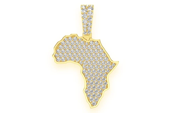 1.10CTW Africa Diamond Pendant  customdiamjewel   