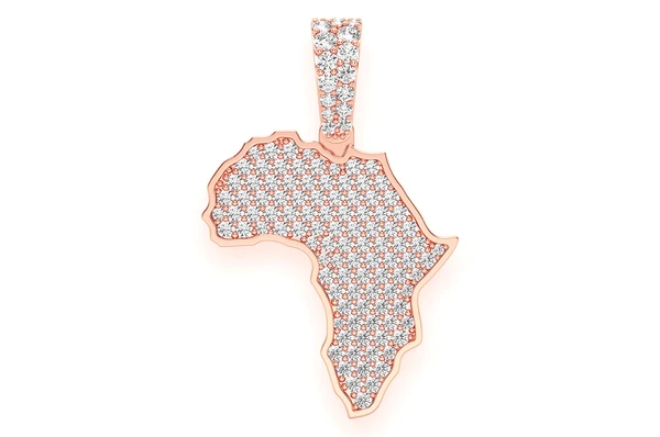 1.10CTW Africa Diamond Pendant  customdiamjewel   