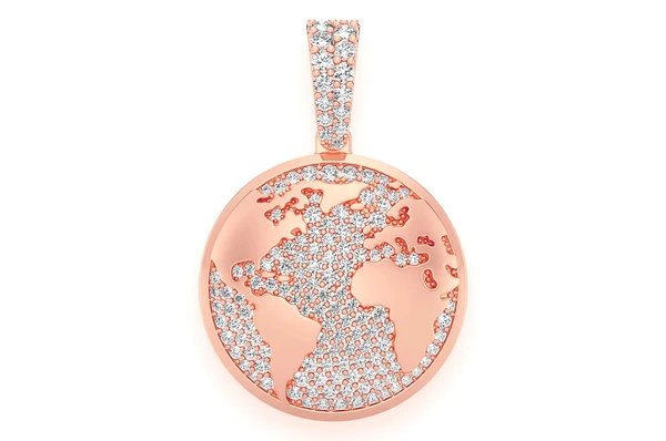 0.75CTW Globe Diamond Pendant  customdiamjewel   