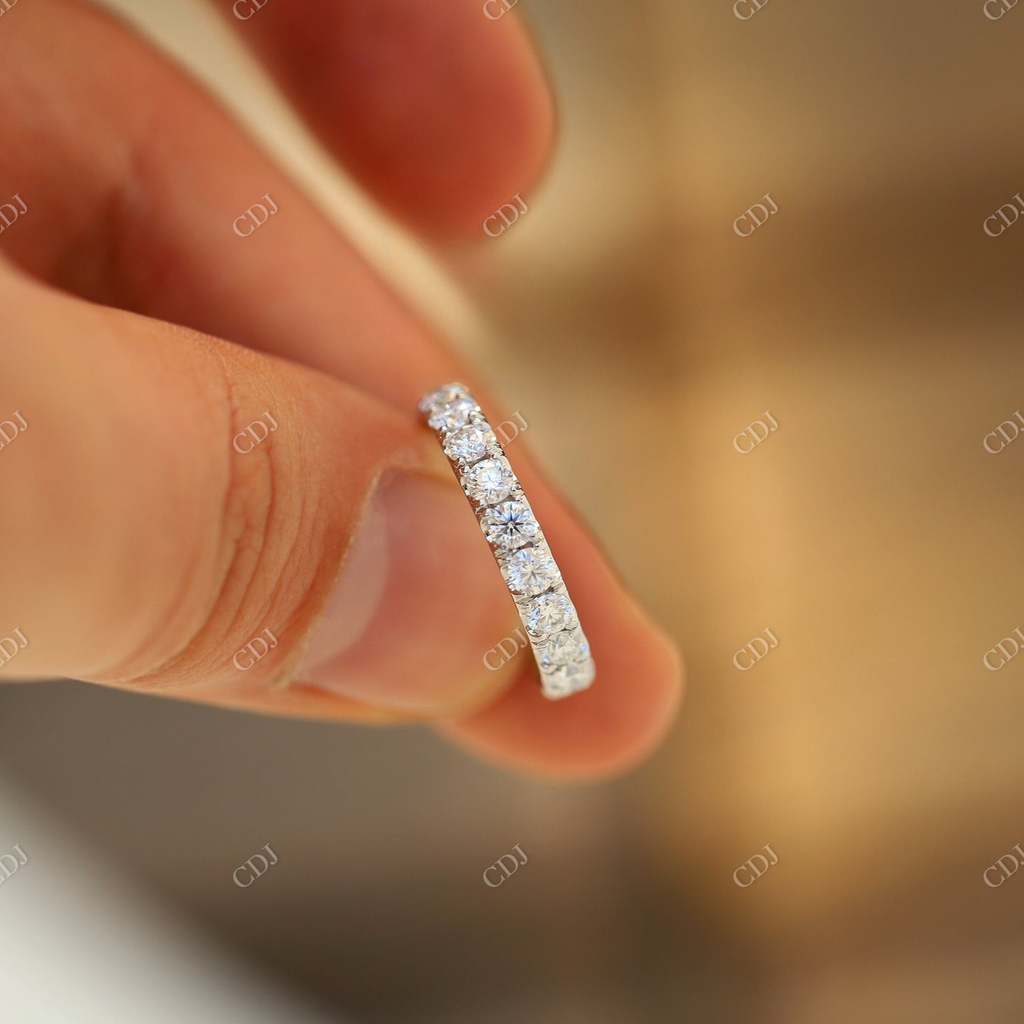 3.00MM 3/4 Eternity Lab Grown Diamond Wedding Band  customdiamjewel   