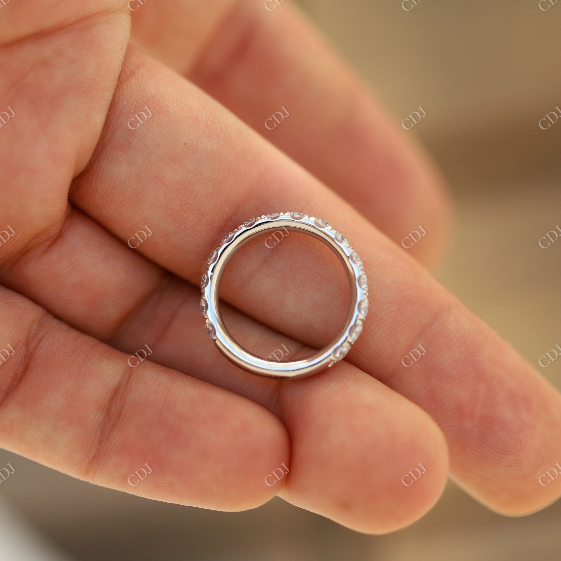 3.00MM 3/4 Eternity Lab Grown Diamond Wedding Band  customdiamjewel   