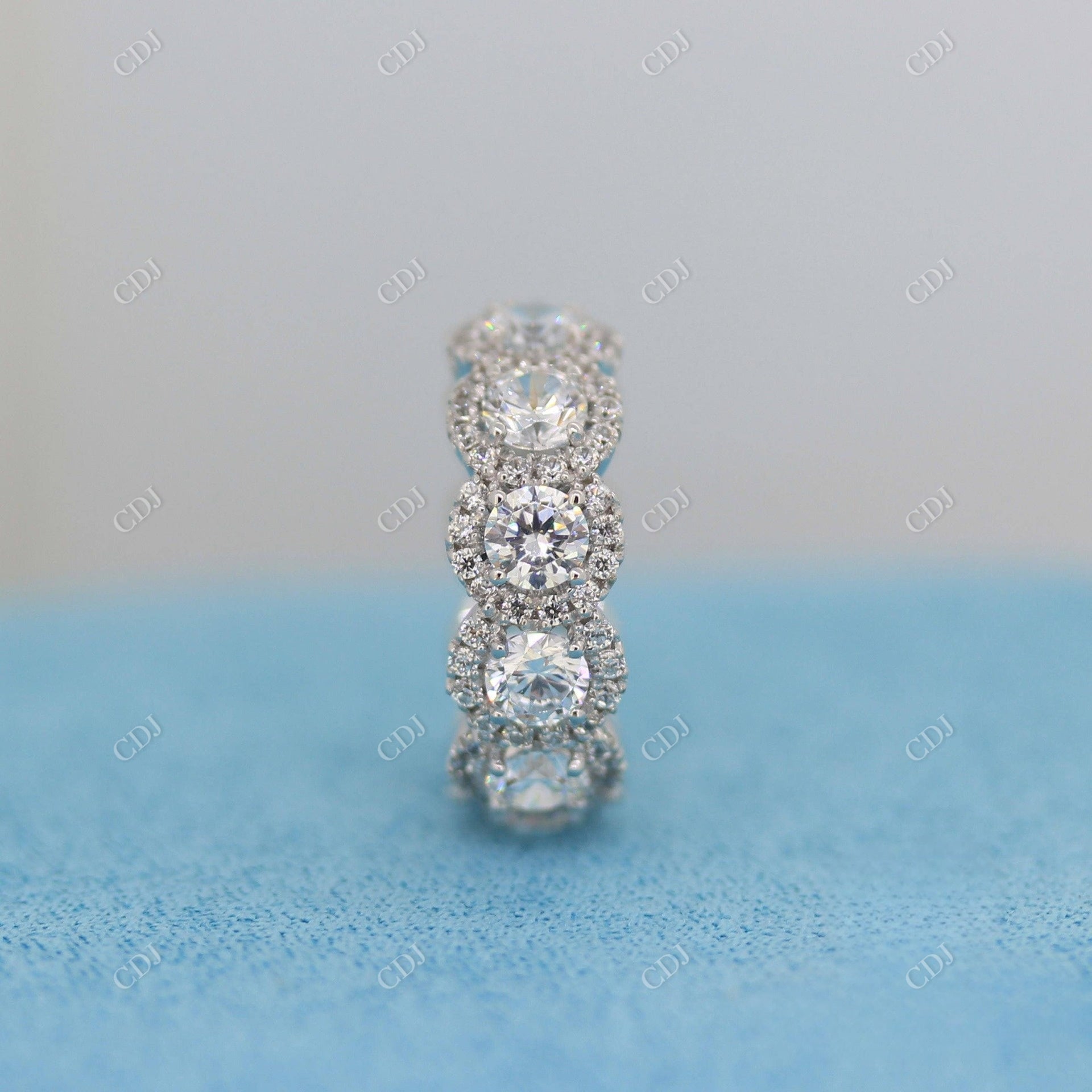 4.25CTW Round Cut Lab Grown Diamond Wedding Band  customdiamjewel   