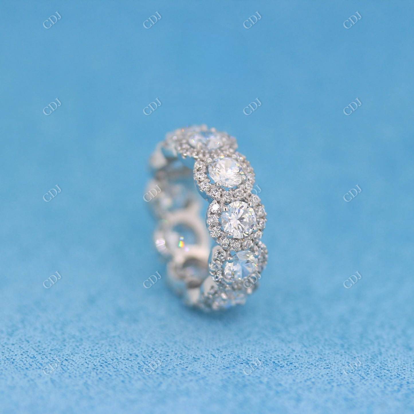 4.25CTW Round Cut Lab Grown Diamond Wedding Band  customdiamjewel   