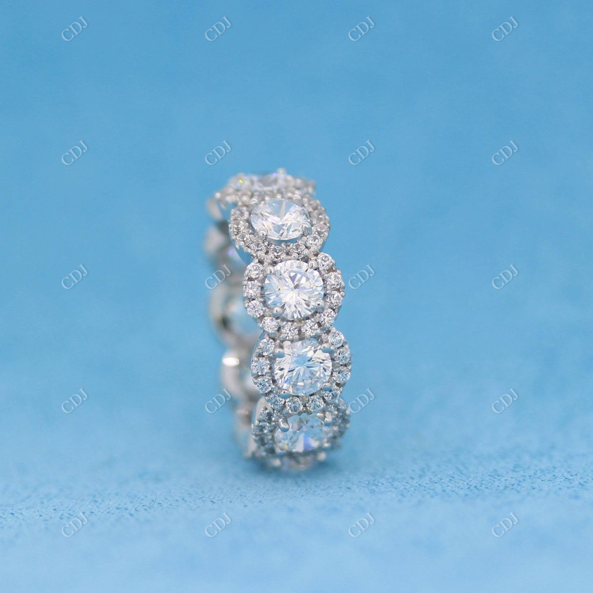 4.25CTW Round Cut Lab Grown Diamond Wedding Band  customdiamjewel   