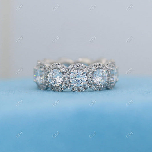 4.25CTW Round Cut Lab Grown Diamond Wedding Band  customdiamjewel   