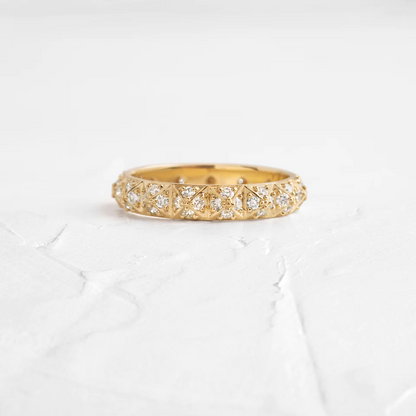 Eternity Style Natural Diamond Wedding Band  customdiamjewel 10KT Yellow Gold VVS-EF