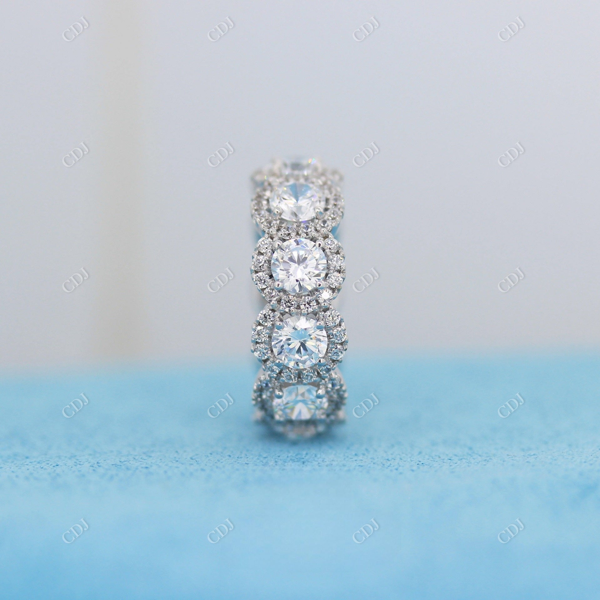 4.25CTW Round Cut Lab Grown Diamond Wedding Band  customdiamjewel   