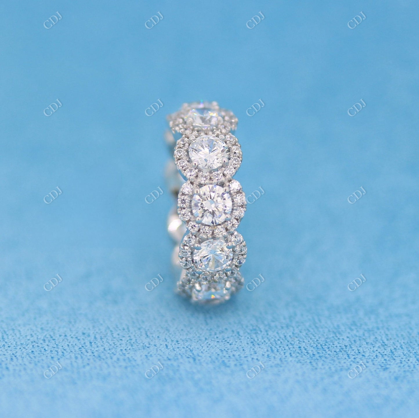 4.25CTW Round Cut Lab Grown Diamond Wedding Band  customdiamjewel   