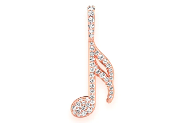 0.50CTW Musical Diamond Pendant  customdiamjewel   