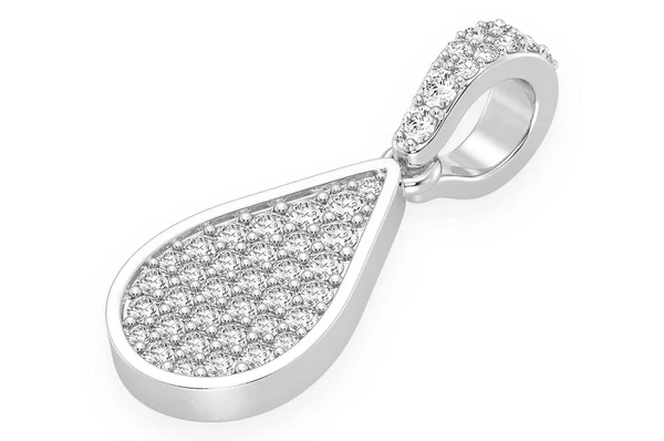 0.33CTW Raindrop Diamond Pendant  customdiamjewel   