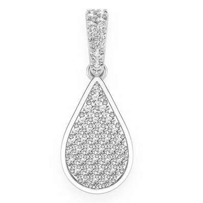 0.33CTW Raindrop Diamond Pendant  customdiamjewel   