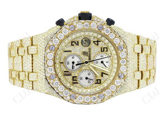 Yellow Gold Plated AP Diamond Watch (39.5 CTW)  customdiamjewel   