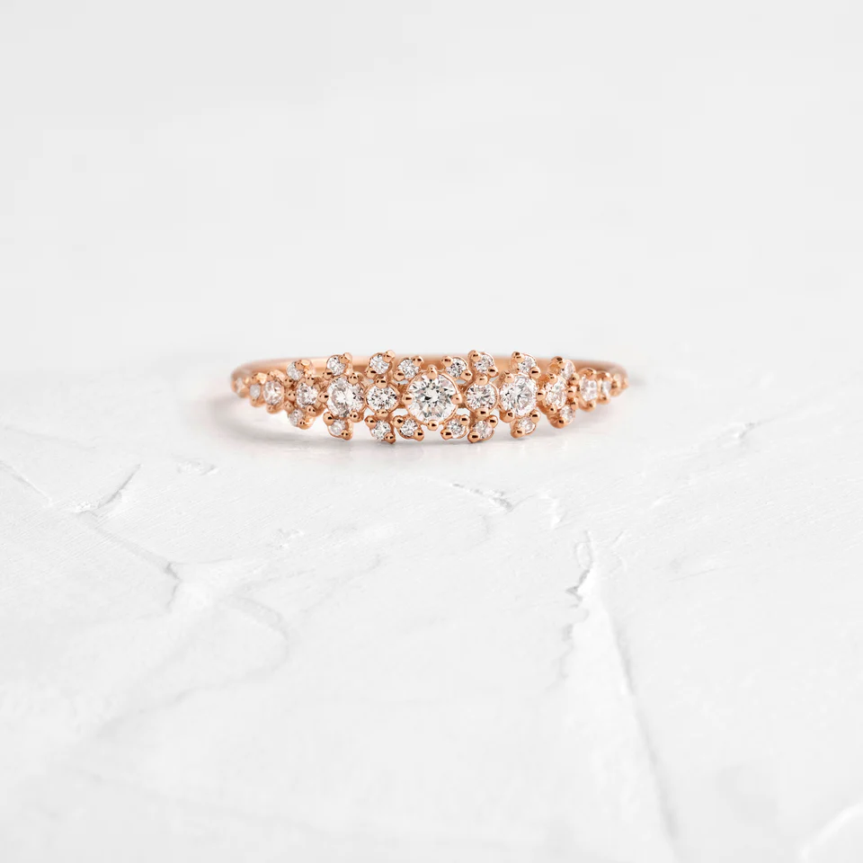 0.31CTW Round Cut Eternity Wedding Band  customdiamjewel 10KT Rose Gold VVS-EF