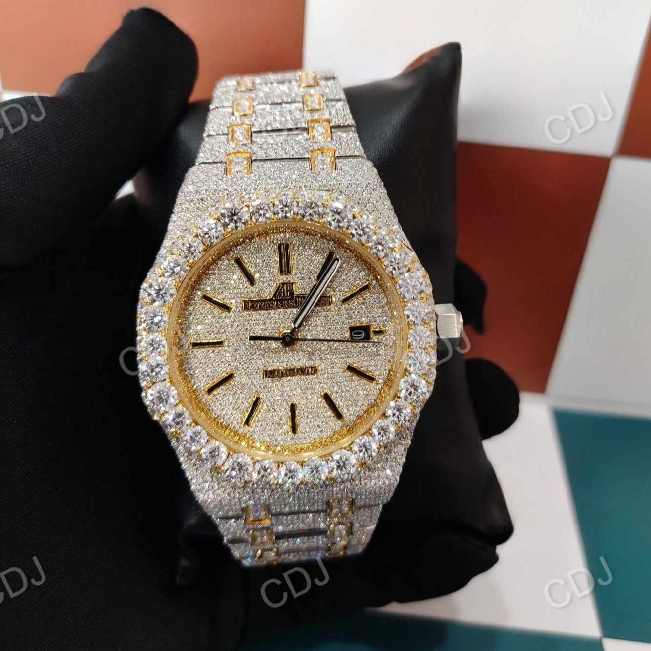 Audemars Piguet Iced Out Diamond Watch (30 to 32 CTW Approx..)  customdiamjewel   