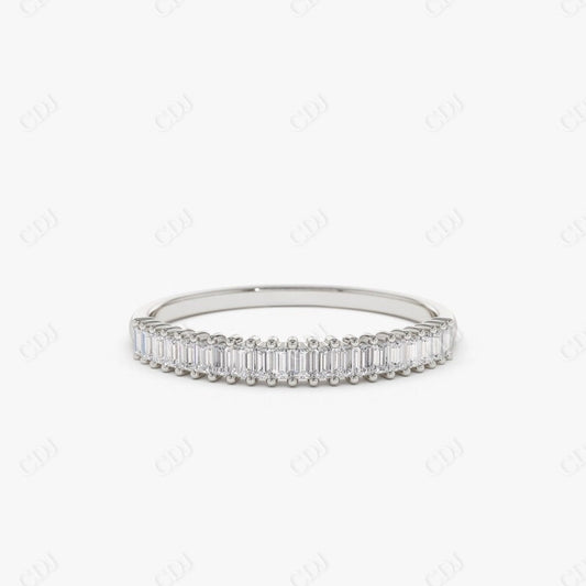 0.22CTW Baguette CVD Diamond Wedding Band  customdiamjewel 10KT White Gold VVS-EF