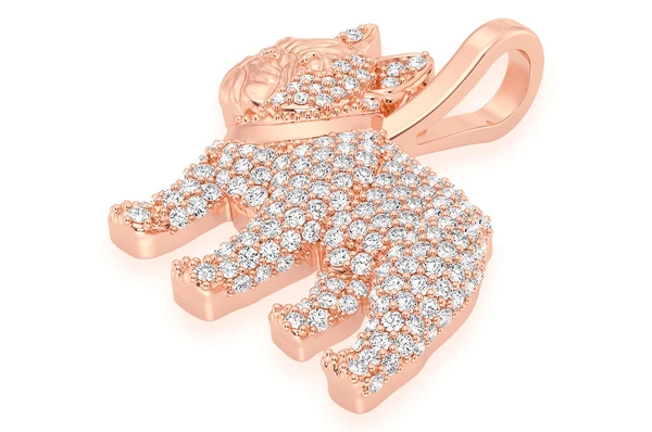 0.50CTW Bulldog Diamond Pendant  customdiamjewel   