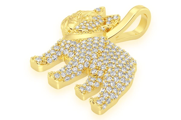 0.50CTW Bulldog Diamond Pendant  customdiamjewel   