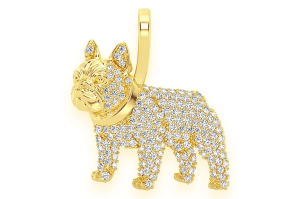 0.50CTW Bulldog Diamond Pendant  customdiamjewel   