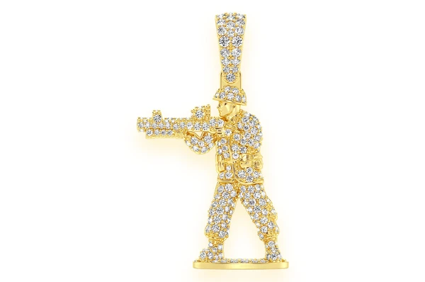 1.00CTW Soldier Diamond Pendant  customdiamjewel   