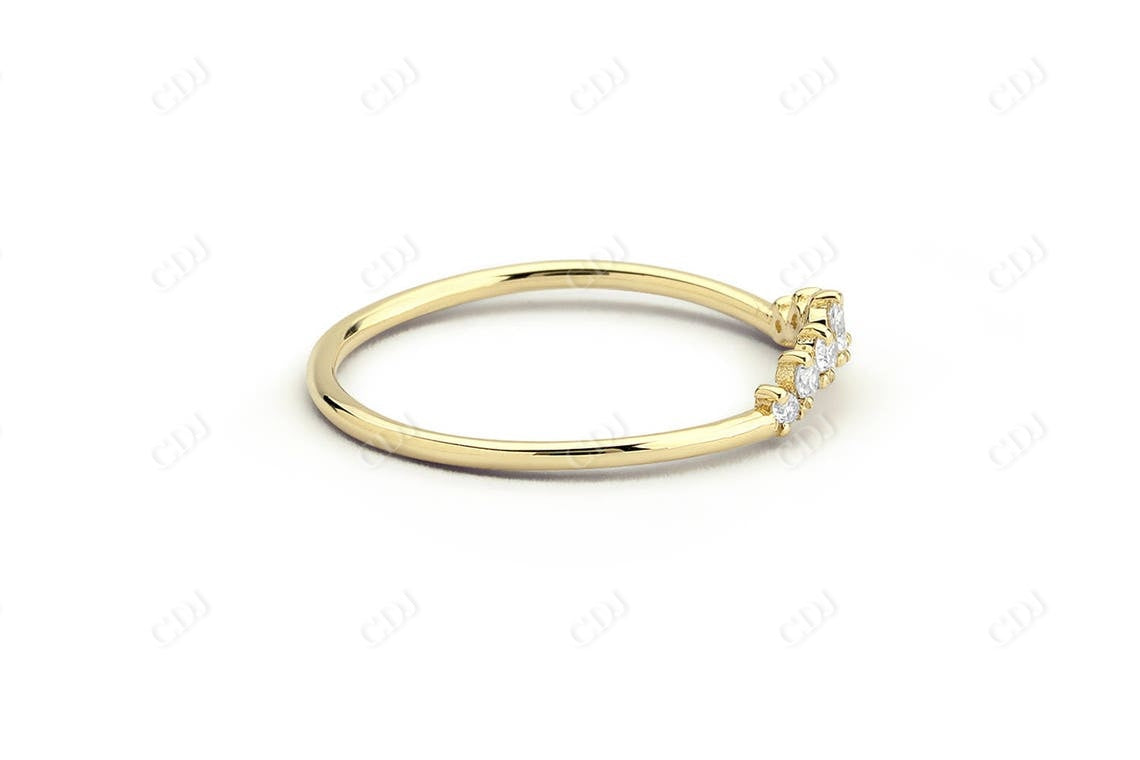 0.15CTW Lab Grown Diamond Curved Wedding Band  customdiamjewel   