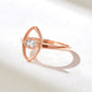 0.18CTW Marquise Lab Grown Diamond Evil Eye Ring  customdiamjewel 10KT Rose Gold VVS-EF