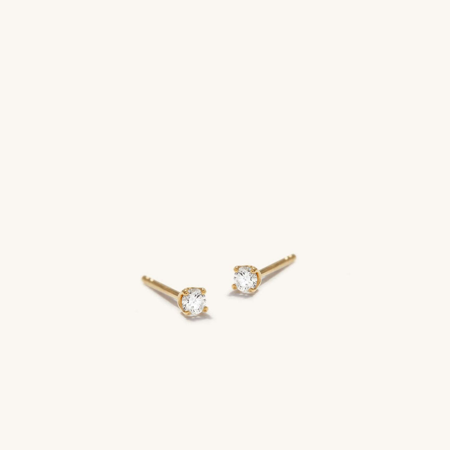 Round Cut Natural Diamond 14K Solid Gold Stud Earrings  customdiamjewel 10 KT Solid Gold Yellow Gold VVS-EF