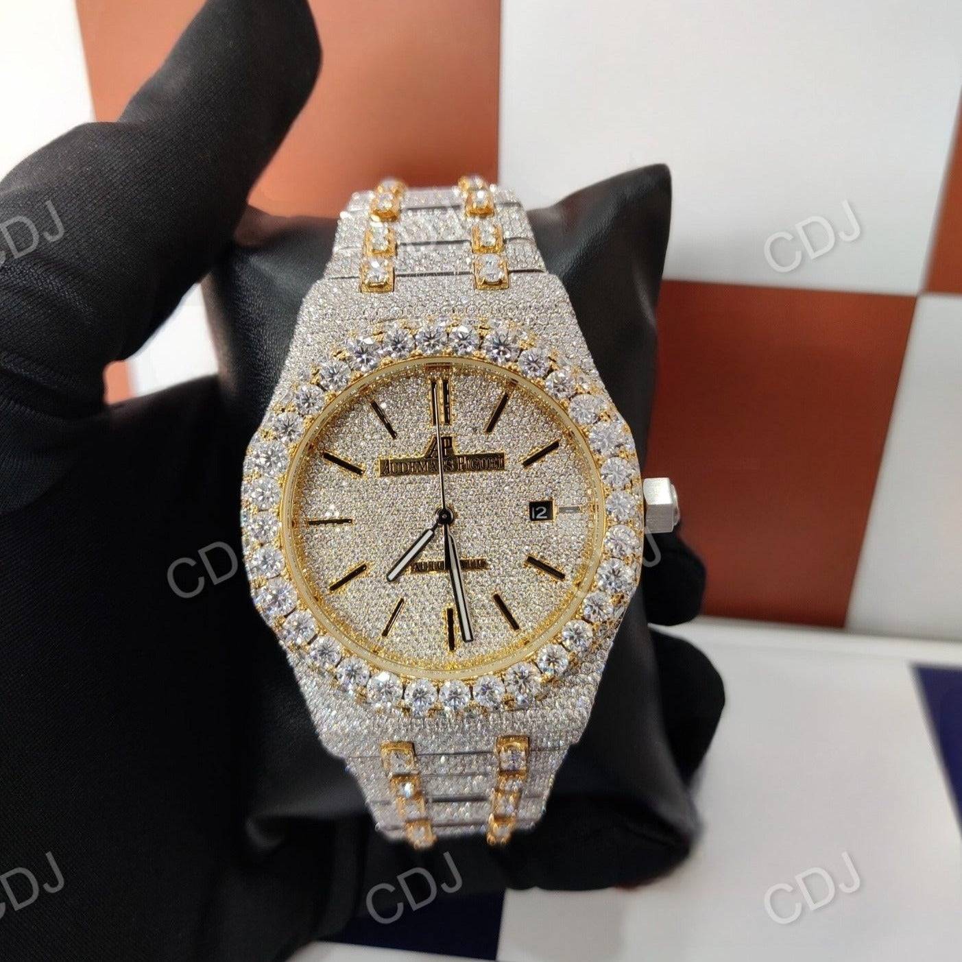 Factory Custom Pass Diamond Test Iced Out Watch  customdiamjewel   