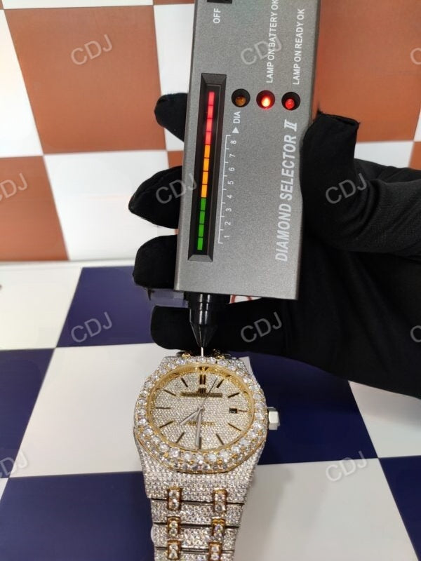 Factory Custom Pass Diamond Test Iced Out Watch  customdiamjewel   