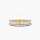 0.75CTW Baguette and Round Cut Diamond Wedding Band  customdiamjewel 10KT Rose Gold VVS-EF