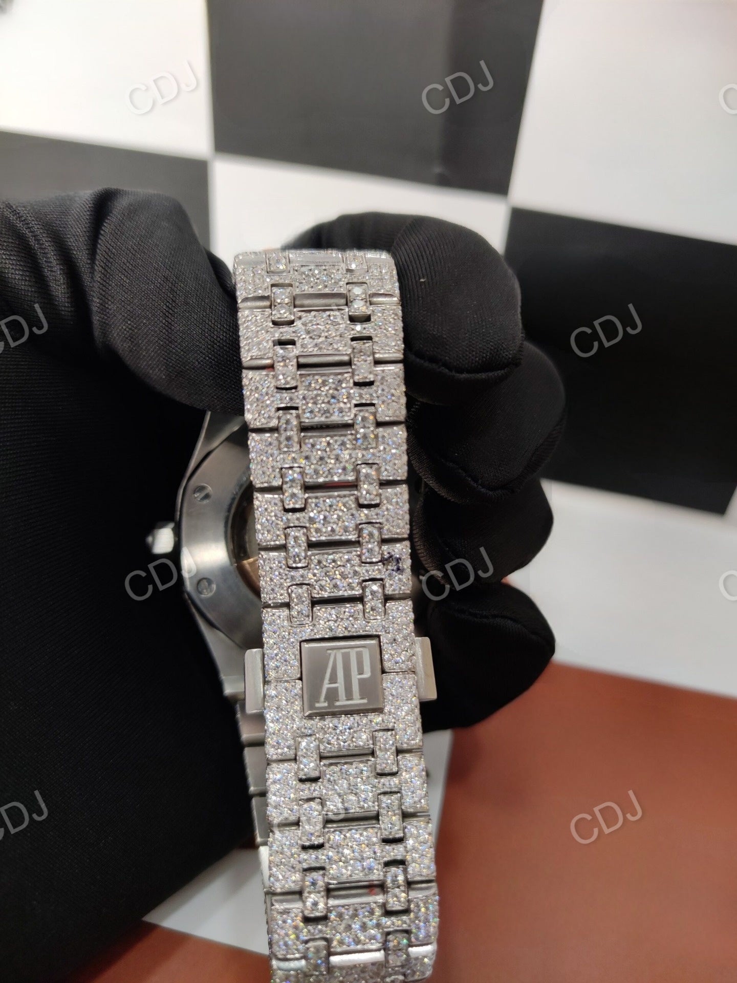 Stainless Steel Audemars Piguet  Royal Oak Diamond Watch  customdiamjewel   