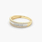 0.75CTW Baguette and Round Cut Diamond Wedding Band  customdiamjewel   