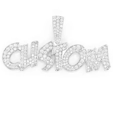 2.00CTW Custom Jagged Letter Name Pendant  customdiamjewel   