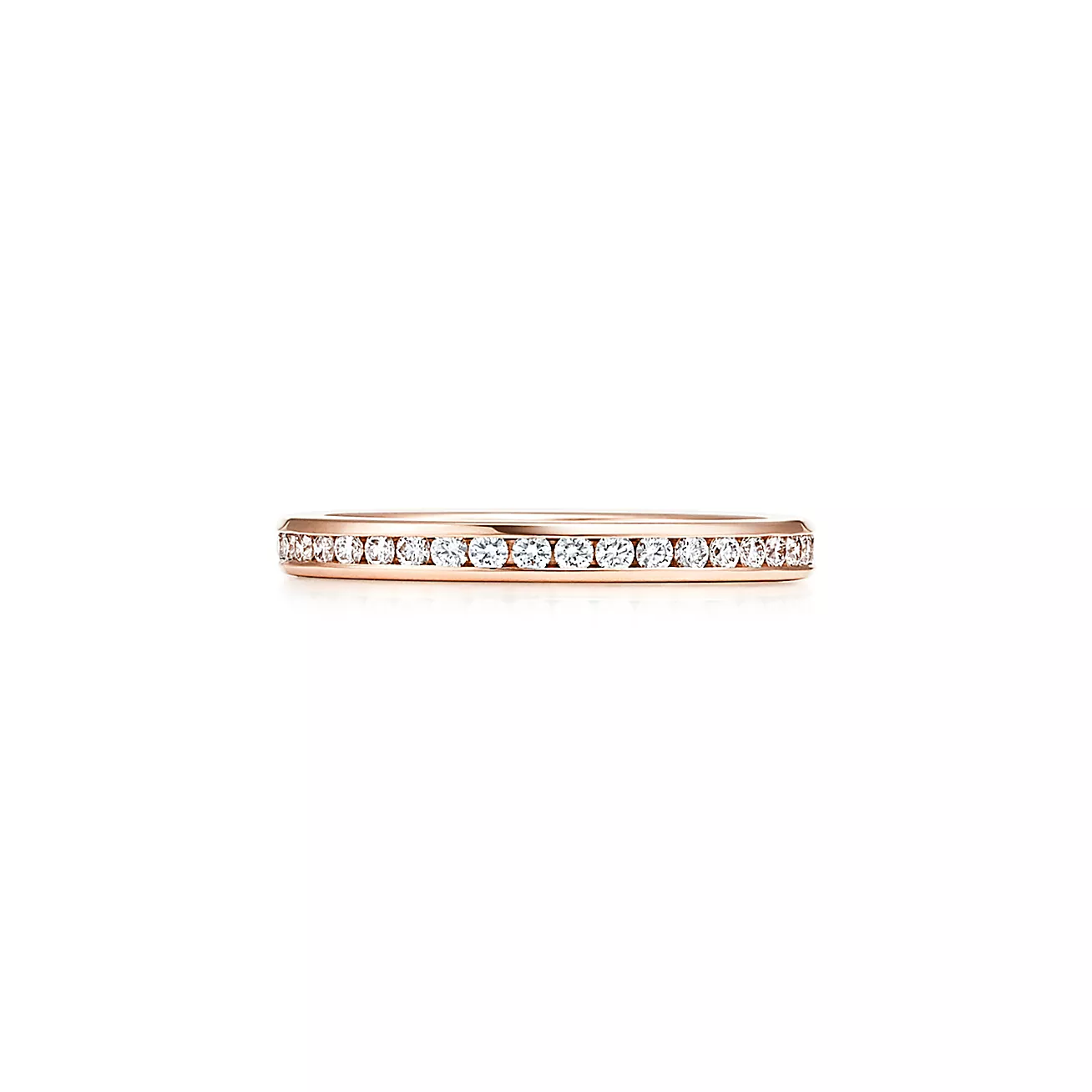 Round Lab Grown Diamond Channel Setting Wedding Band  customdiamjewel 10KT Rose Gold VVS-EF