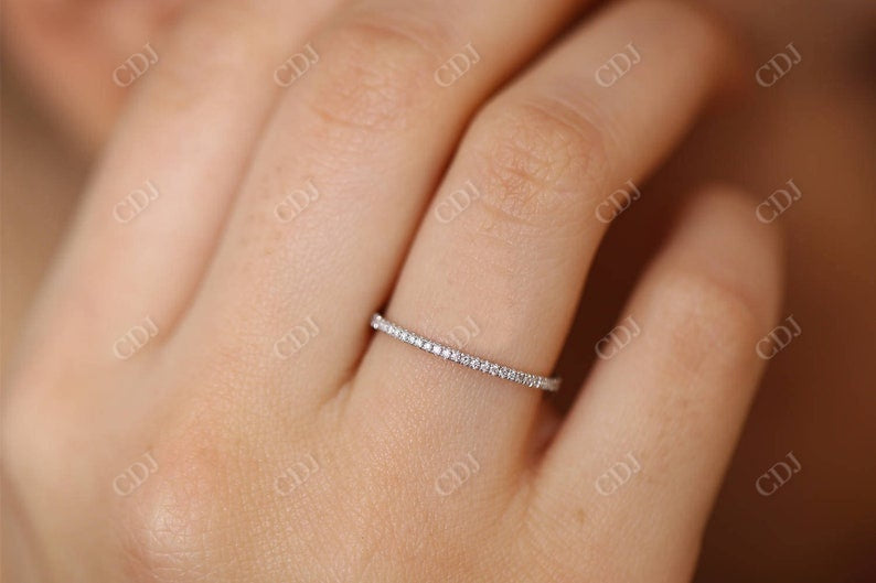 0.20CTW Round Cut Natural Diamond Stackable Thin Band  customdiamjewel   