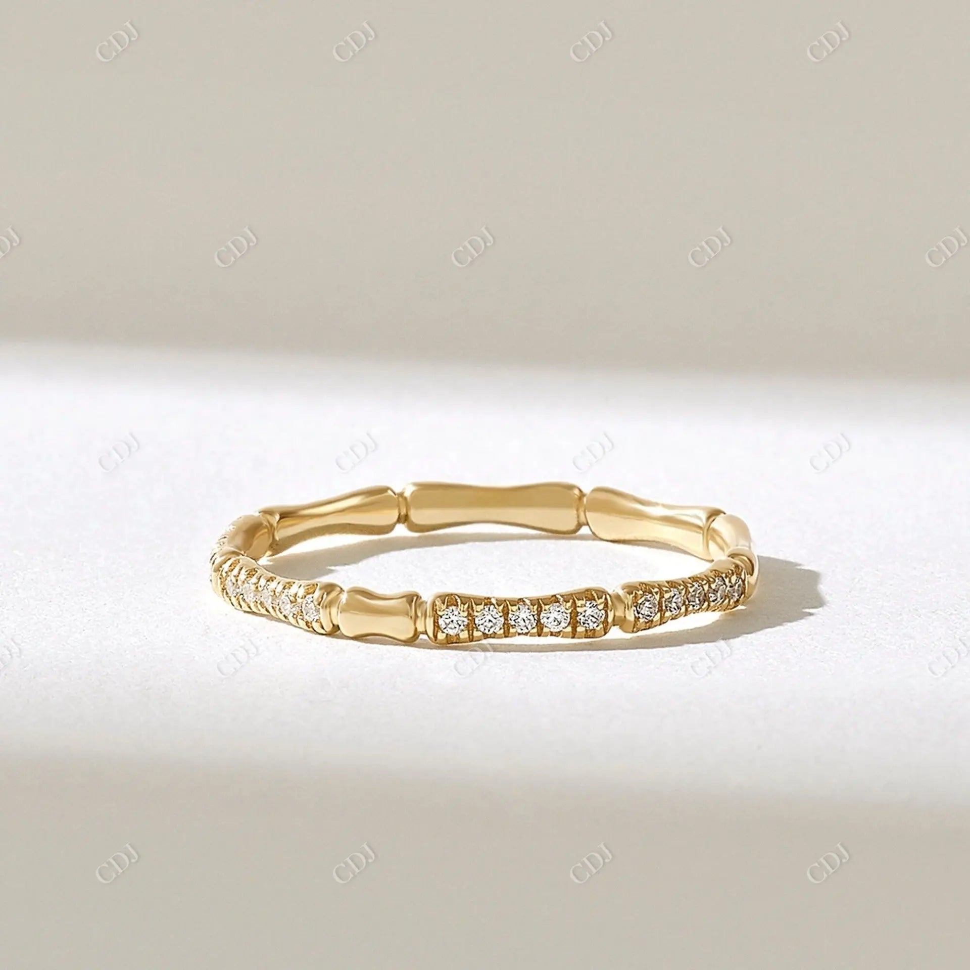 0.20CTW Round Pave Lab-Grown Diamond Wedding Band  customdiamjewel   