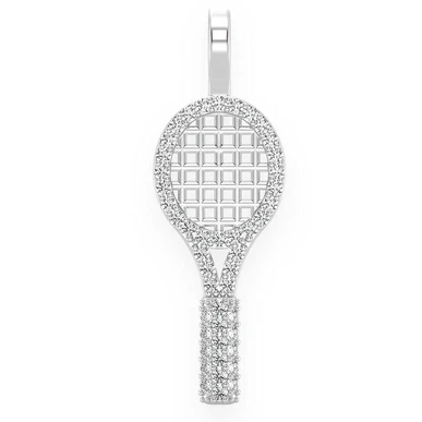 0.20CTW Mini Tennis Racket Pendant  customdiamjewel   