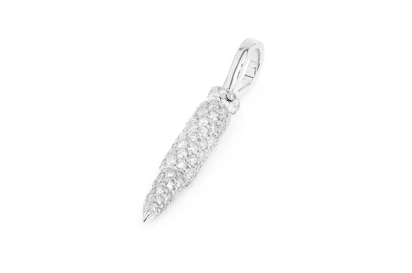 0.66CTW Cluster Diamond Bullet Pendant  customdiamjewel   