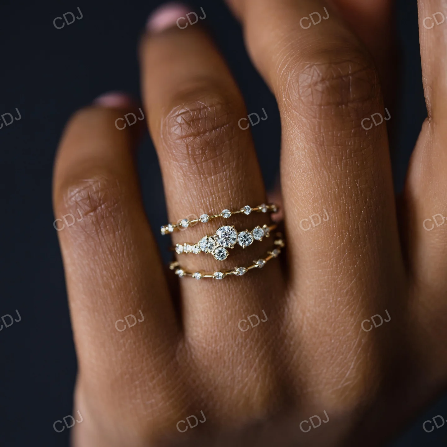 0.44CTW Round Lab Grown Diamond Wedding Band  customdiamjewel   