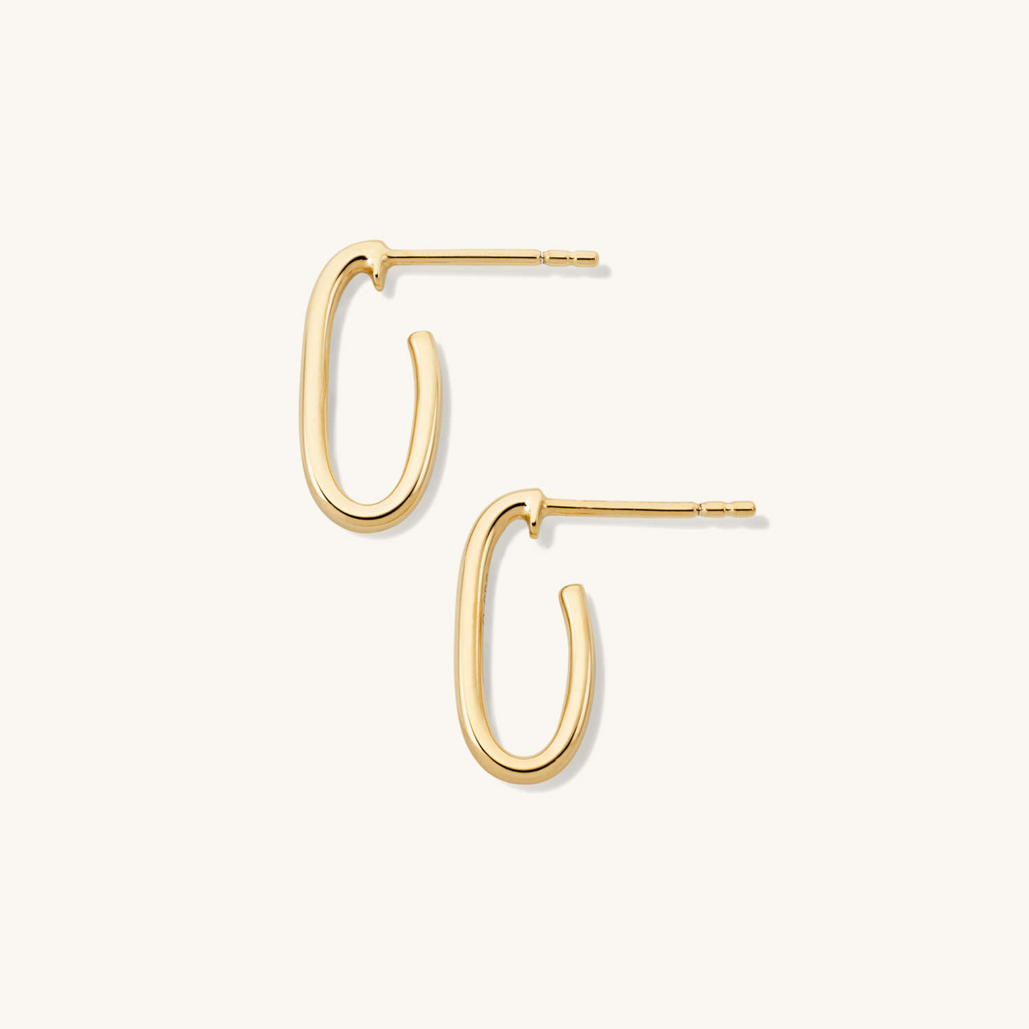 Antique Paperclip Medium 14K Solid Gold Hoops Earring  customdiamjewel   