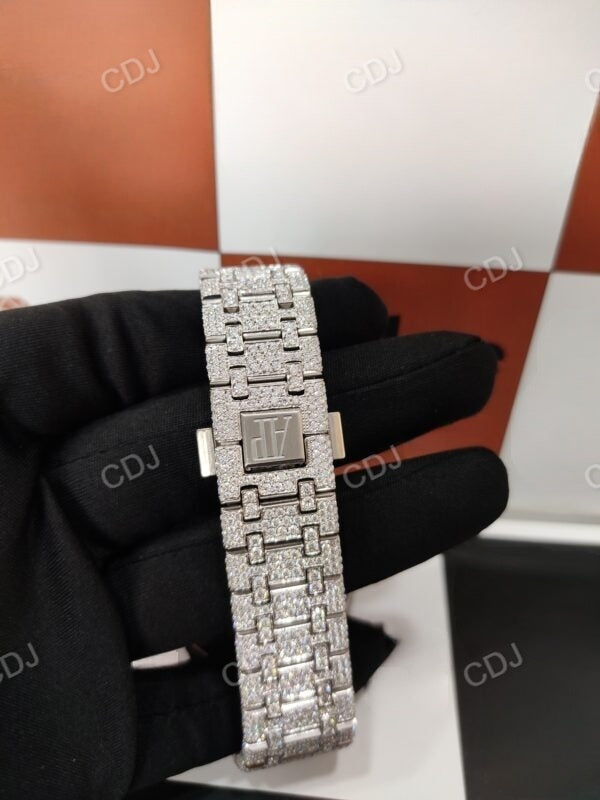 Stainless Steel Diamond Mechanical Watch  customdiamjewel   