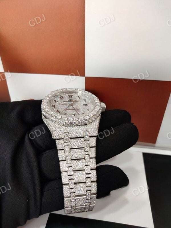 Stainless Steel Diamond Mechanical Watch  customdiamjewel   