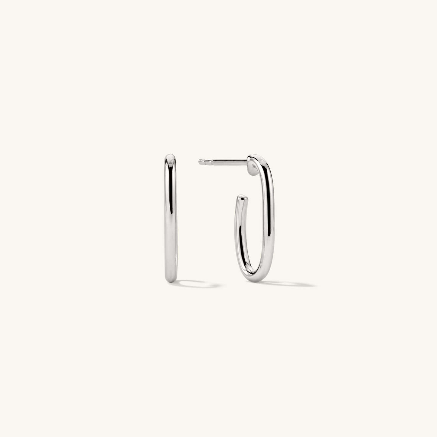 Antique Paperclip Medium 14K Solid Gold Hoops Earring  customdiamjewel Sterling Silver White Gold VVS-EF