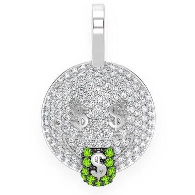 0.45CTW Diamond Money Face Pendant  customdiamjewel   